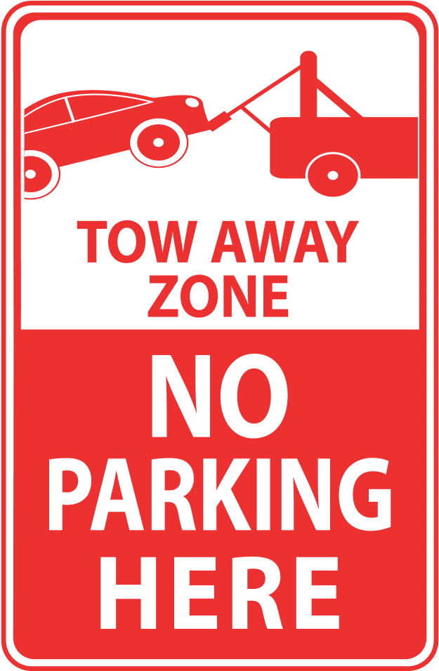 Tow Away Zone No Parking Here, - Disabled Badge (1000x1000), Png Download