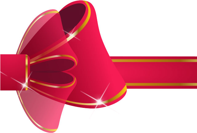 Christmas Ribbon Cliparts - Laços Vermelho C Fita Png (640x480), Png Download