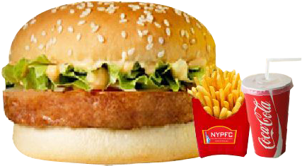 Herby Veg Burger Combo - Veg Burger Masala Png (450x450), Png Download