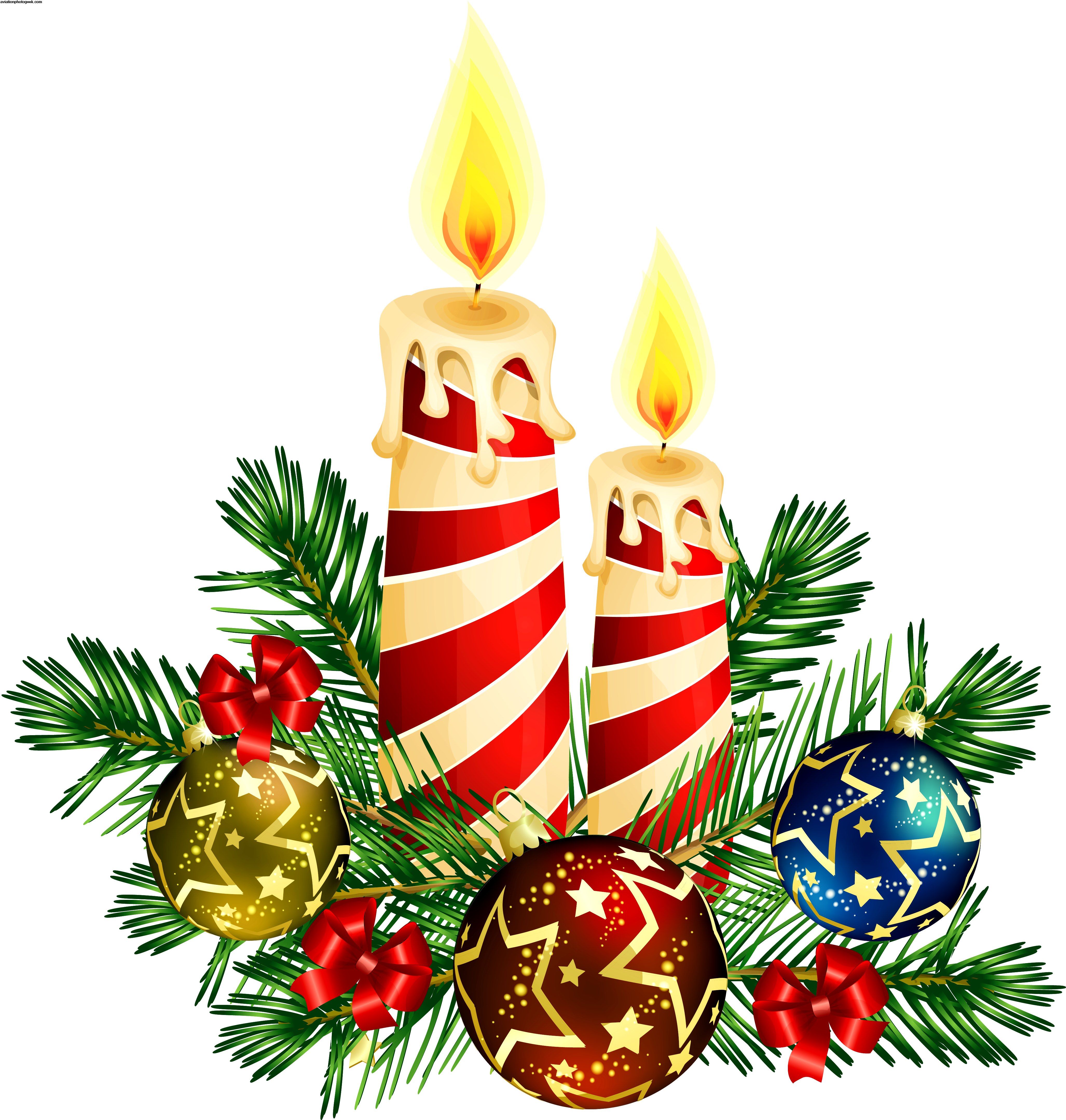Christmas Candle Clip Art Cliparts Co Ribbon Christmas - Christmas Candle Clipart (4127x4352), Png Download