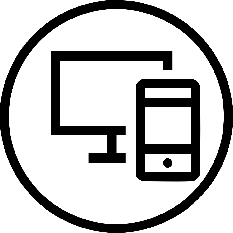 Lcd Screen Monitor Smartphone Combo Responsive Flexible - Symbol For Product Management (980x982), Png Download