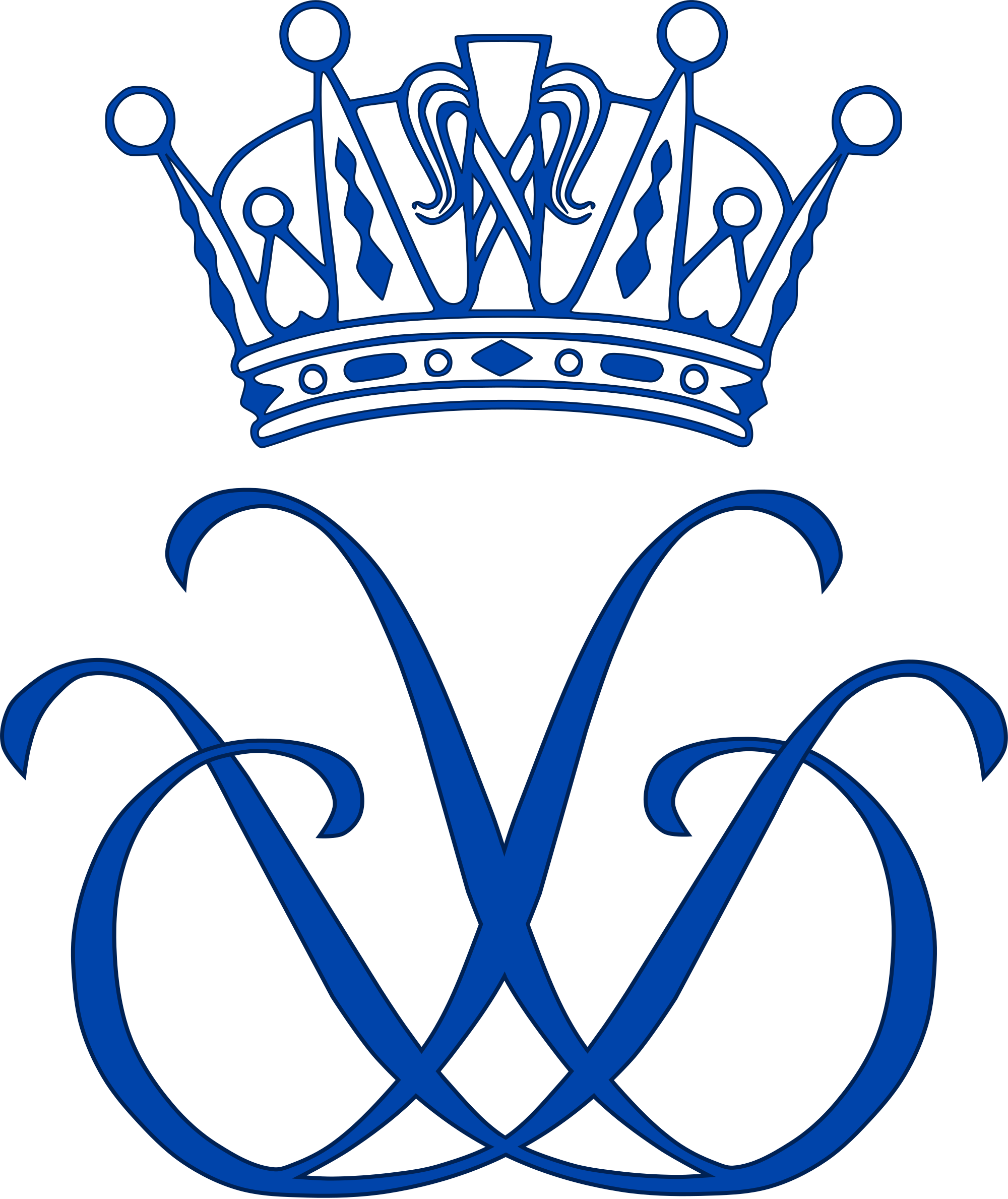 Monograma Duplo Dos Príncipes Vitória E Daniel Da Suécia - Victoria Of Swedish Monogram (2000x2378), Png Download