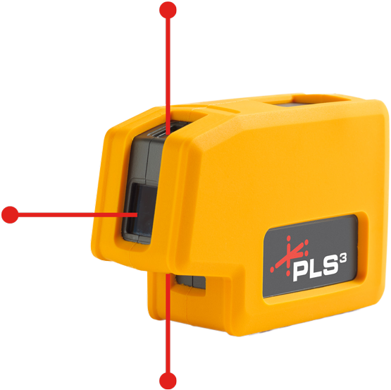 Pls 3 R 01a C - Fluke 180lr - 2 Line Laser Level - Red (600x581), Png Download