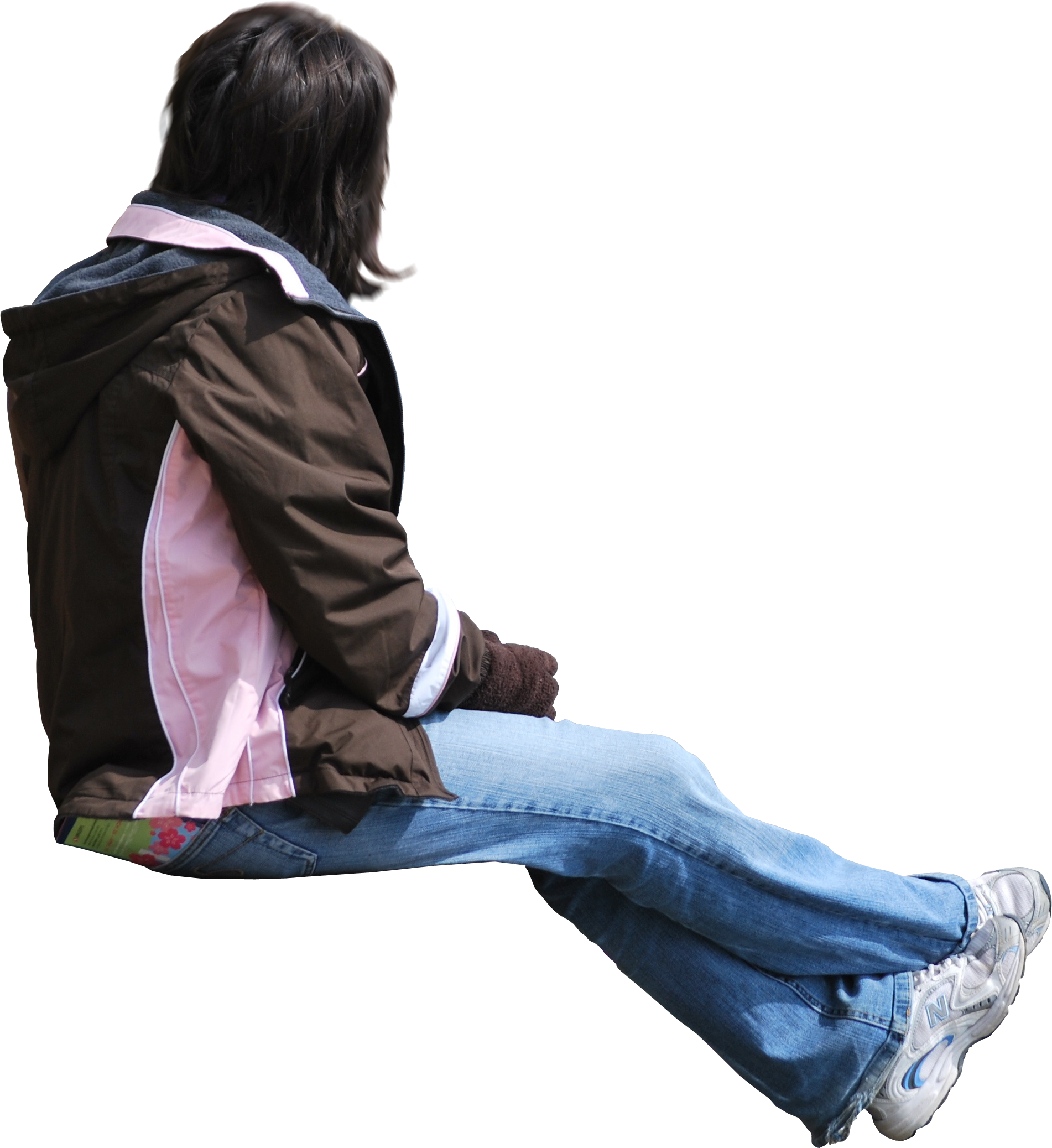 Download - Persona Sentada De Espaldas Png (1902x2075), Png Download