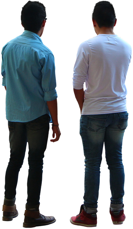 Persona Sentada De Espaldas Png - Personas Caminando De Espaldas Png (538x924), Png Download