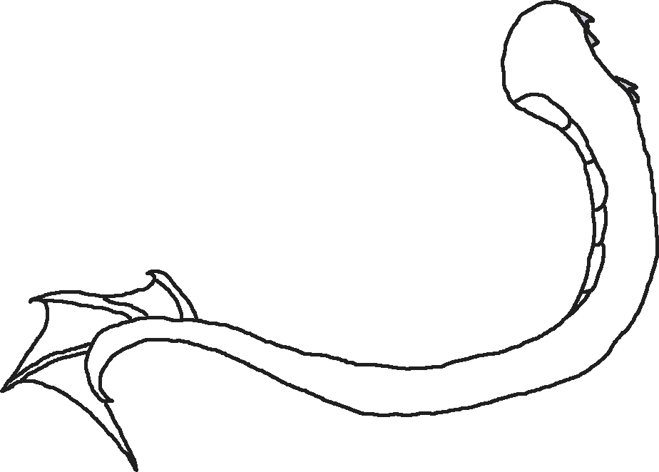 Mermaid Tail Outline Free Download Best Mermaid Tail - Dragon Tail Outline (924x662), Png Download