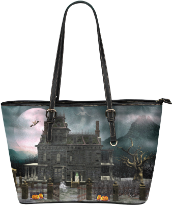 A Creepy Darkness Halloween Haunted House Leather Tote - Haunted House 1 Beach Towel (500x500), Png Download
