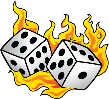 Gratis Png Y Vector - Dice On Fire (640x640), Png Download