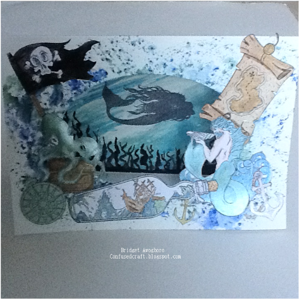 I Used Water-colour Paint For The Background And The - Whale (794x1123), Png Download