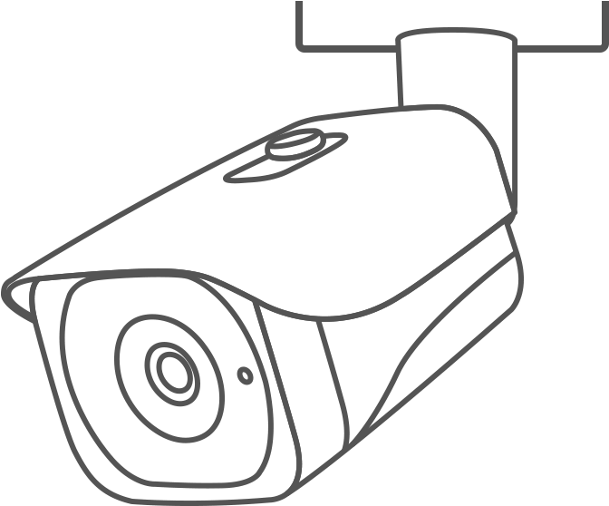 Lorex Security Camera Line-art - Closed-circuit Television (900x602), Png Download