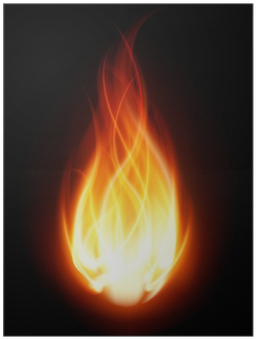 Póster Fuego Bola De Fuego Quemadura Vector • Pixers® - Flame (400x400), Png Download