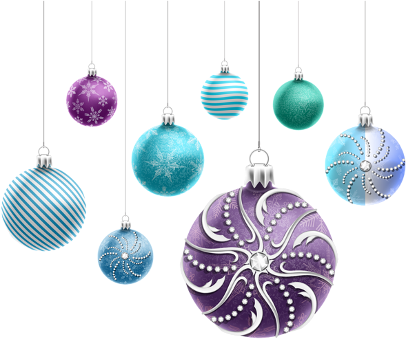 Imágenes De Esferas Navideñas - Purple Christmas Decorations Png (600x497), Png Download