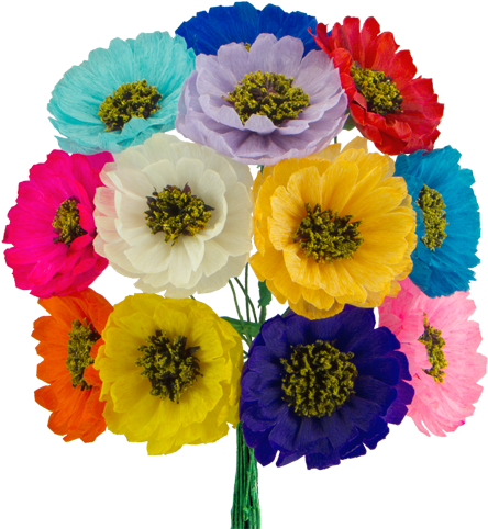 Dahlias Bunch 450 - Flowers In Latino Culture (450x488), Png Download
