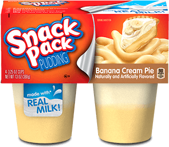 Snack Pack Banana Cream Pie Pudding (400x400), Png Download