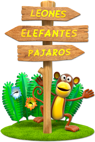Stickers For Kids - Monos En Selvas Png (329x490), Png Download