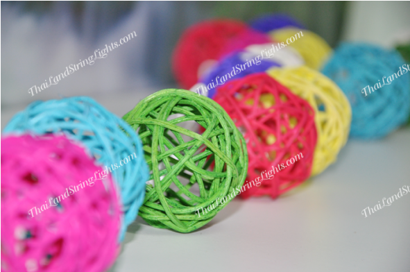 Hampton Bay 10-light Natural Rattan Ball String Lights (590x590), Png Download