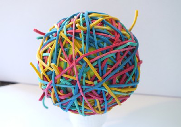 10 Repurpose Crafts For Kids - Rubber Band (1139x440), Png Download