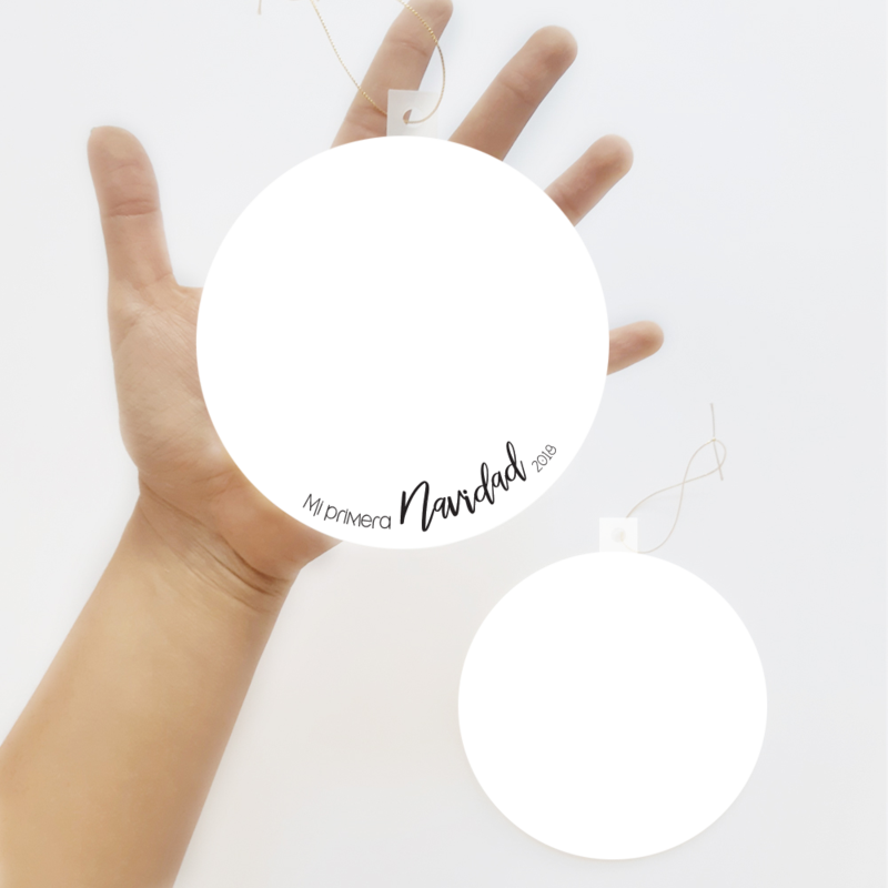 Esferas Acrílico Mi Primera Navidad - Circle (800x800), Png Download