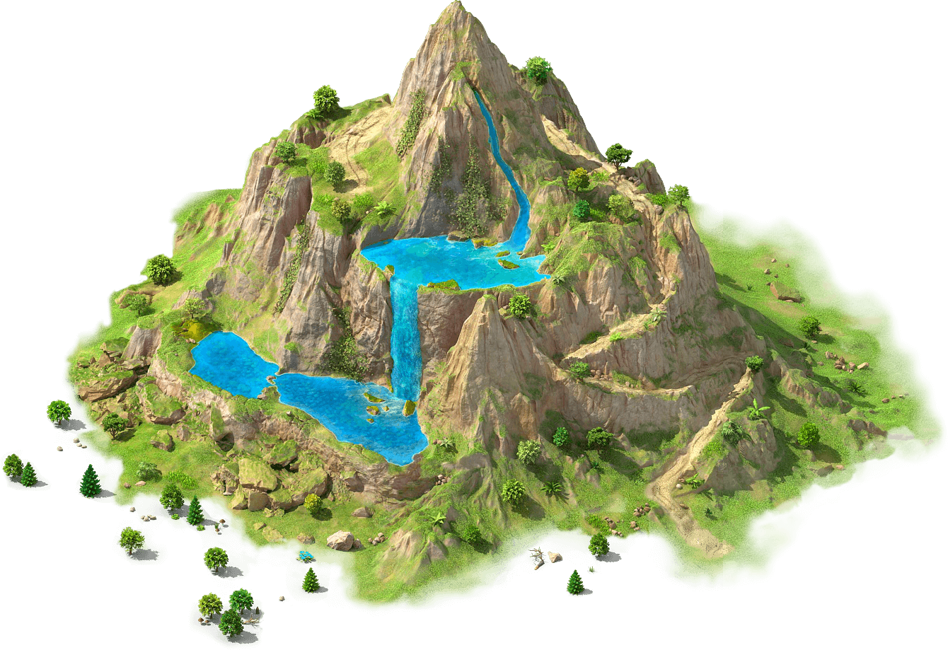 Artificial Mountain L2 - Mountain (1340x919), Png Download