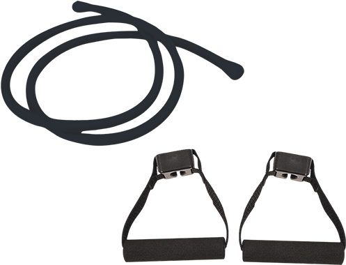 Black Resistance Band - Beachbody B-lines Heavy Resistance Band With Handles, (526x526), Png Download