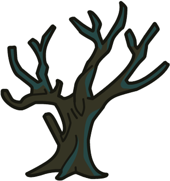 Árbol-atras4 - Arboles De Halloween Animados (420x374), Png Download