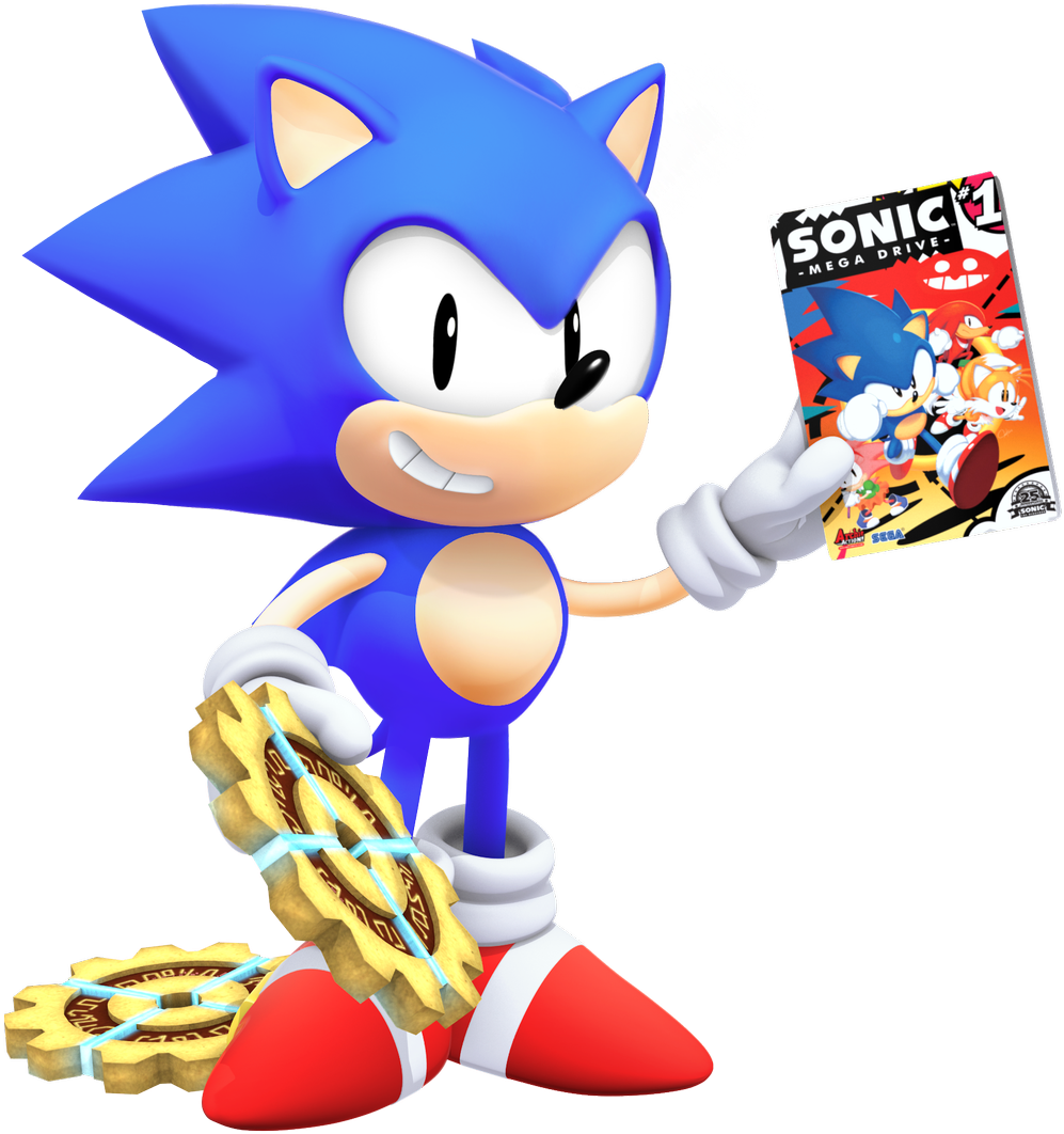 Mike Bedsole On Twitter - 3d Classic Sonic (1200x1200), Png Download