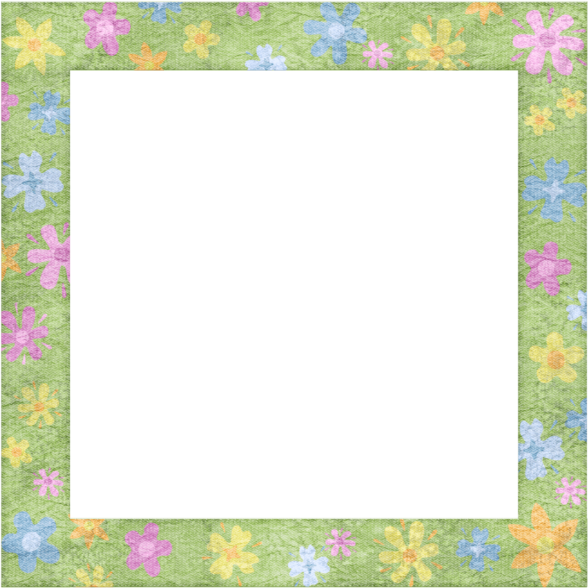 Download Flower Frame Clipart Borders And Frames Picture - Spring Floral Frames Png (900x900), Png Download