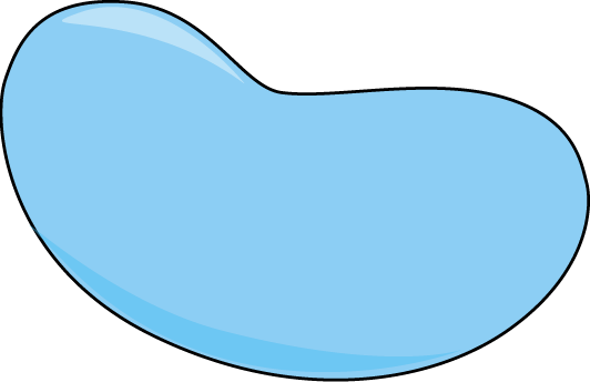 Blue Jelly Bean With A Black Outline - Jelly Belly Beanboozled (532x344), Png Download