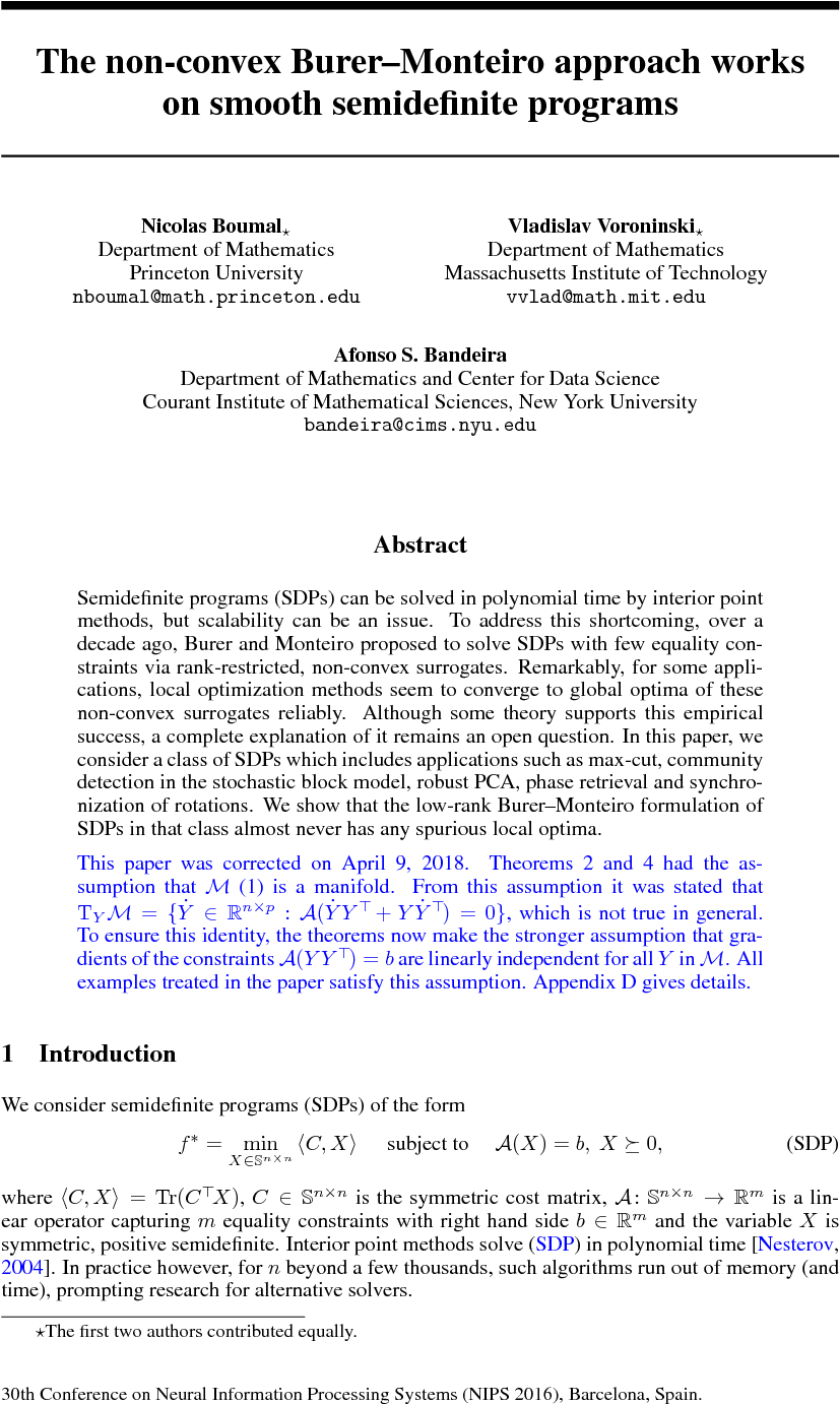 The Non-convex Burer Monteiro Approach Works On Smooth - Convex Set (833x1383), Png Download