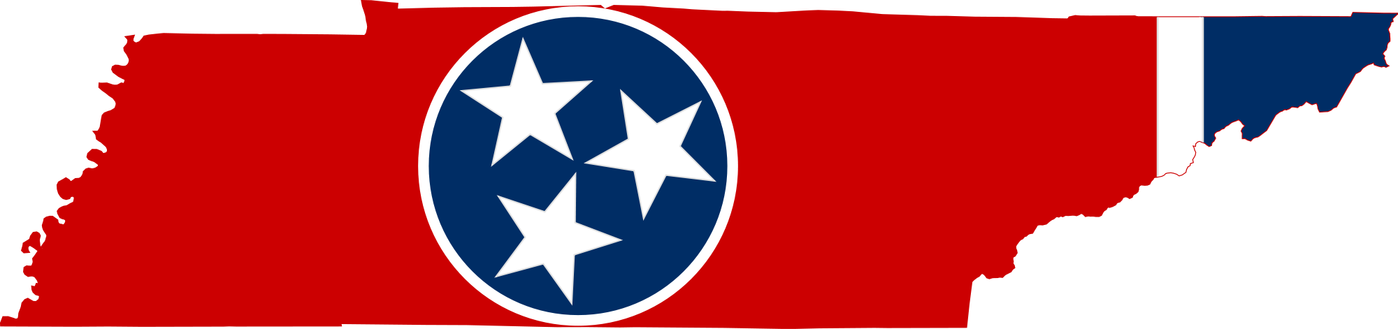 File - Tennessee Flag And Map (2000x471), Png Download