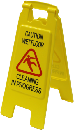 Floor Signs - Yellow - A-frame Wet Floor Sign Yellow (478x480), Png Download