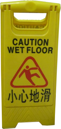 Caution Wet Floor Sign - Caution Wet Floor Chinese (500x500), Png Download