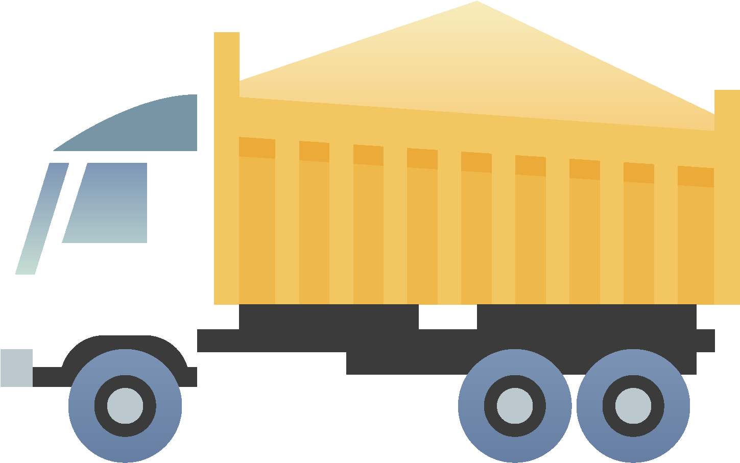 Carro De Dibujos Animados Tirando Del Elemento Tierra - Truck (1772x1378), Png Download