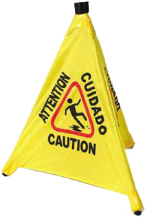 Winco Csf-4 Sign, Wet Floor - Wet Floor Pop Up (376x338), Png Download