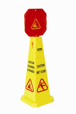 Wet Floor Warning Cone 90cm Tall Robert Scott - Wet Floor Cone (yellow 36") (400x400), Png Download