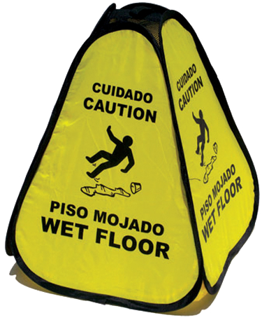 16″ Wet Floor Pocket Safety Cone - Novus Products Pc111y Safety Cone Caution Wet Floor (500x500), Png Download