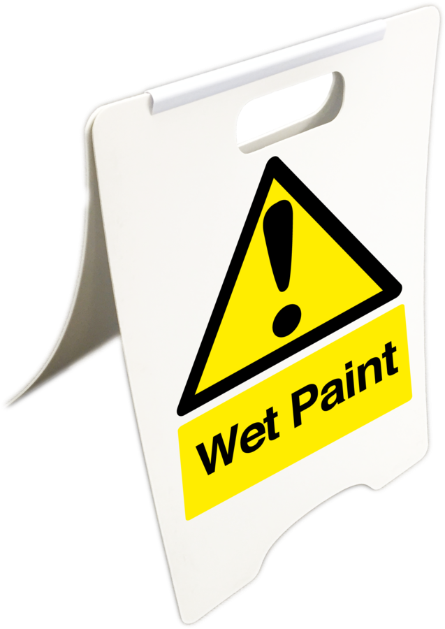 'wet Paint'free Standing Floor Sign - Sign (728x1000), Png Download