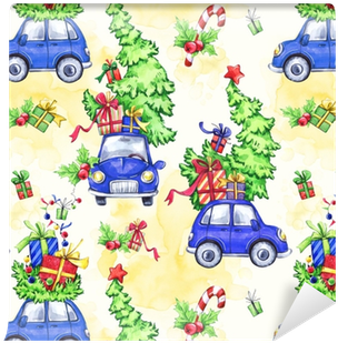 Papel De Parede Teste Padrão Sem Costura Aquarela Com - Christmas Day (400x400), Png Download