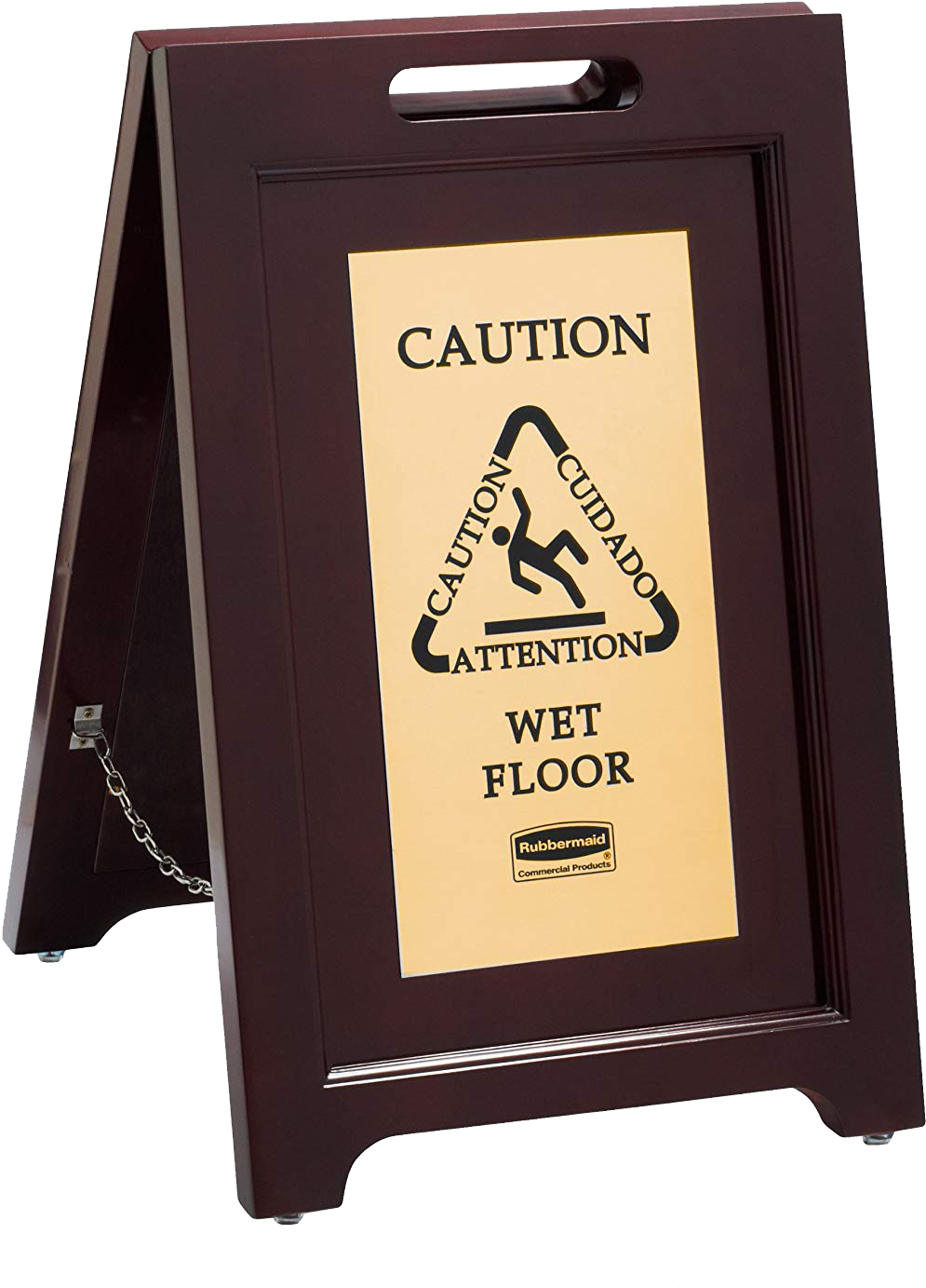 Floor Sign 36″ Wet Rubbermaid - Wooden Wet Floor Sign (1500x1500), Png Download