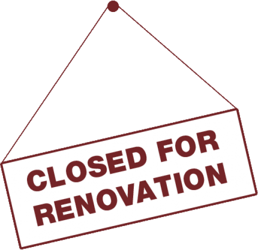 Px Renovation - Close For Renovation Notice (515x500), Png Download