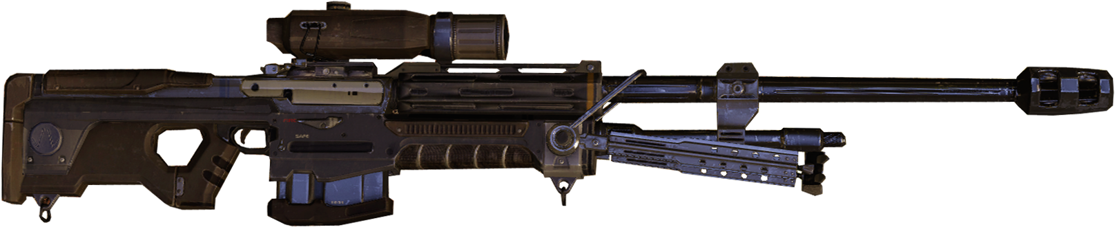 Sniper Rifle System 99c Series 2 Anti Matériel B - Rifle De Impulso Electromagnético (1640x360), Png Download