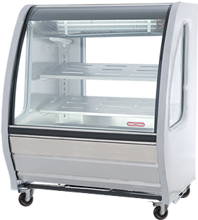 40" Curved Glass Refrigerated Deli Bakery Display Case - Display Case (425x435), Png Download