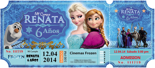 Formato Para Invitacion - Disney Frozen Princess Anna Queen Elsa Sisters Silver (542x238), Png Download