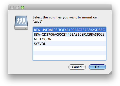 Select The Volumes You Want To Mount - Mac (500x363), Png Download
