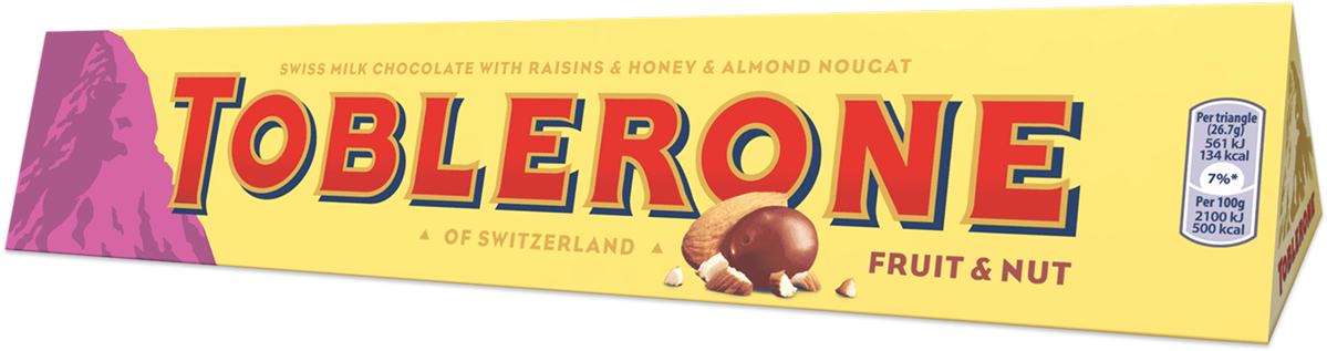 Toblerone Fruit & Nut 360g - Toblerone Fruit And Nut (1200x1200), Png Download