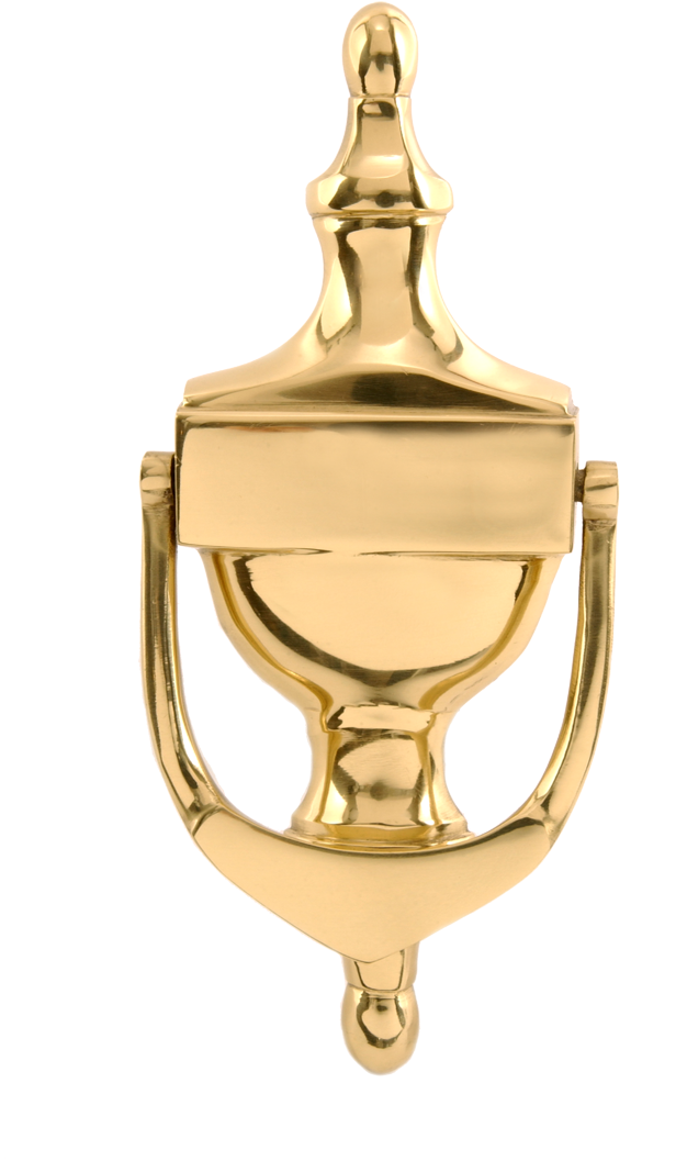 6” Victorian Style Urn Door Knocker - Centurion Vb41l 6" Polished Brass Victorian Urn Door (1136x1136), Png Download