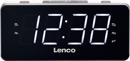 416198 Lenco Clock Radio Cr-19" White (488x303), Png Download