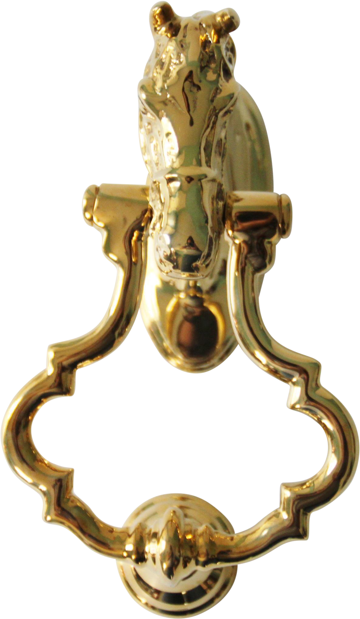 Brass Horse Head Door Knocker On Chairish - Door Knocker (1311x2254), Png Download
