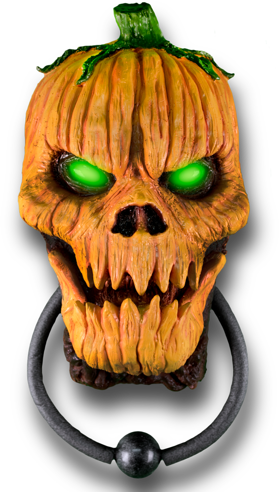 Pumpkin Door Knocker - Spirit Halloween Talking Door Knocker (1000x1000), Png Download