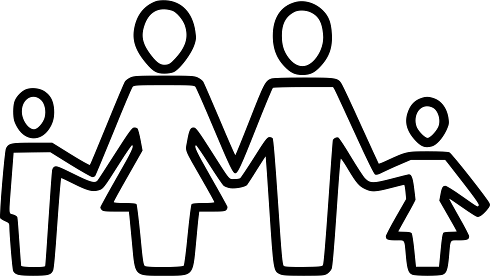 Parents Kids Persons Holdinghands - Portable Network Graphics (980x552), Png Download